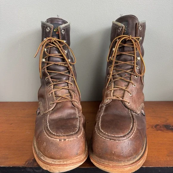 Thorogood 804-3800 Men's 8 Leather WP Moc Steel Safety‎ Toe Work Boot Sz 13 EE